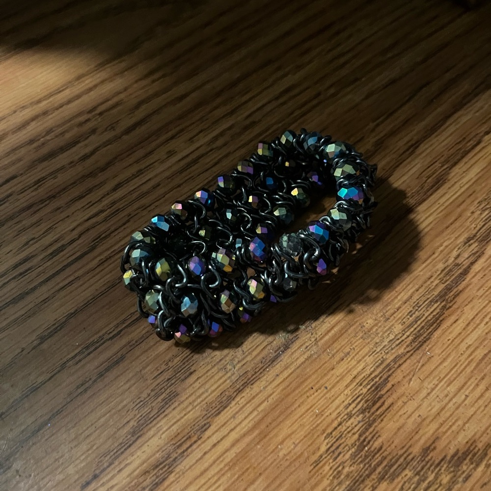 Beaded abalone bracelet
